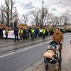 Stávka odborů, protest, demonstrace, pochod