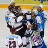 Hokej, extraliga, Sparta - Plzeň: bitka