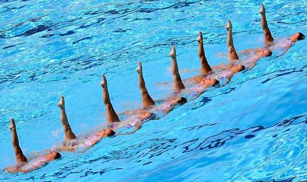 Reprezentantky Itálie při synchronizovaném plavání