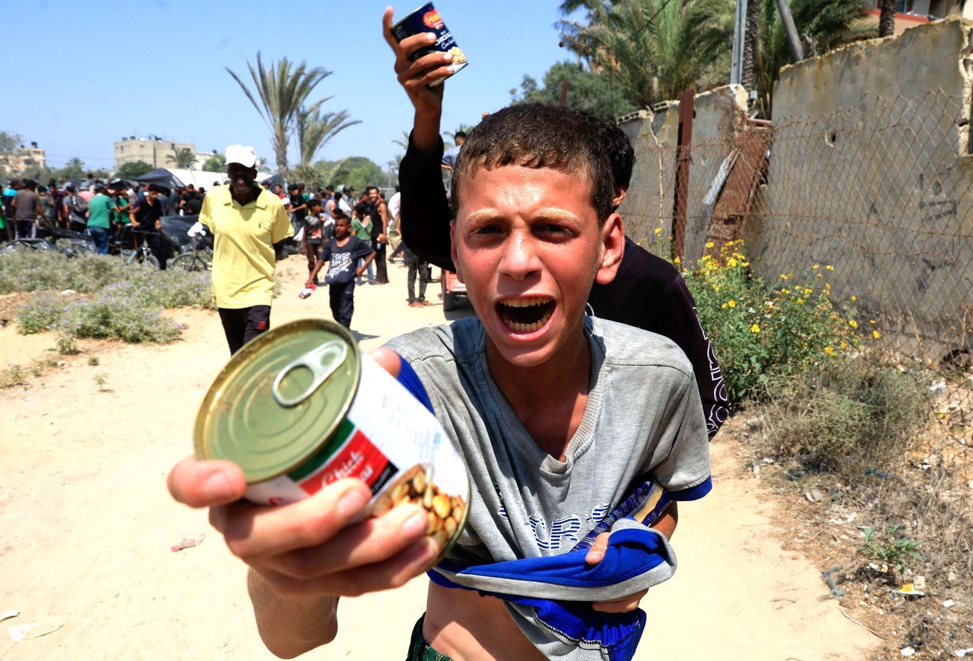 Palestina, Gaza, hlad, pomoc, letadlo, Jordánsko, Israel