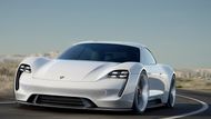 Porsche Mission E - Dva roky starý koncept luxusní automobilky představuje jeden z prvních vážných útoků na Teslu. Porsche slibuje, že její auto zvládne akceleraci z nuly na 100 km/h za 3,5 sekundy a to díky celkovému výkonu 600 koní. Čistě na elektřinu by mělo ujet za ideálních podmínek 500 kilometrů.