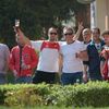 Pochod fanoušků Sparty před fotbalovým derby Slavia vs. Sparta