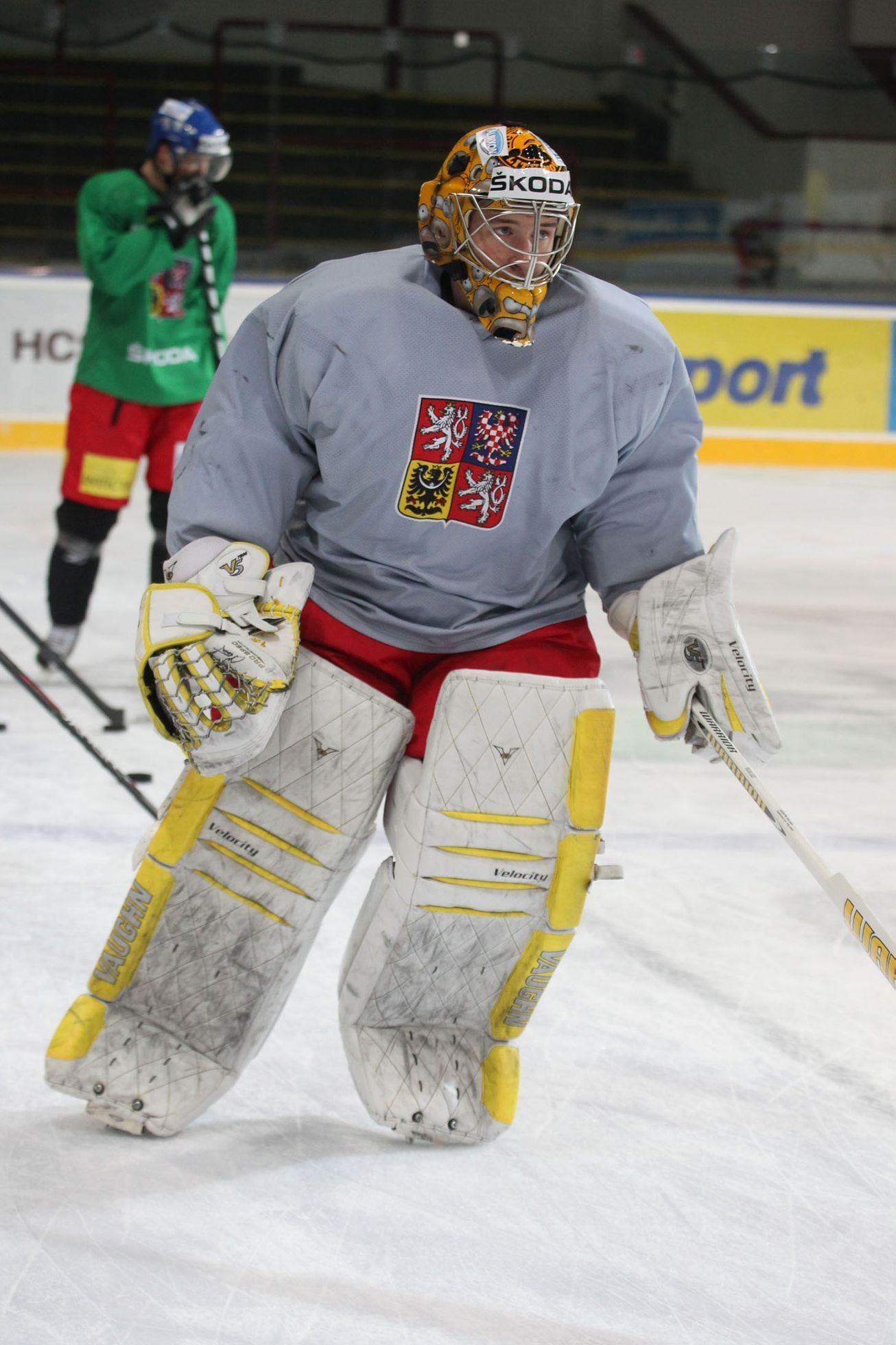 Trénink hokejové reprezenatace: Pavel Francouz