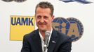 Michael Schumacher při příležitosti převzetí Zlatého volantu a tiskové konference.