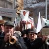 Demonstrace zemědělců v Praze