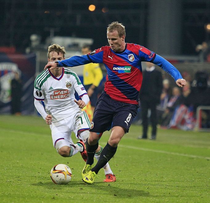 EL, Plzeň-Rapid Vídeň: David Limberský - Philipp Schobesberger