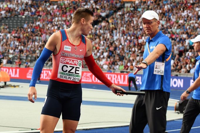 Česká štafeta mužů na 4x100 m na ME v atletice v Berlíně 2018