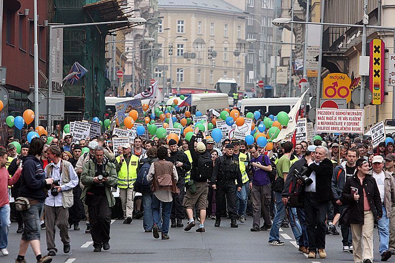 Demonstrace proti radaru