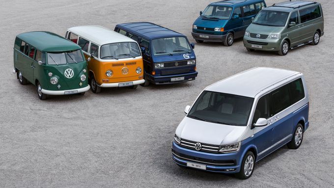 Volkswagen T6 a jeho předchůdci.