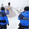 Zasněžený Davos před začátkem Světového ekonomického fóra.