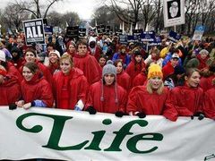 Protestní pochod amerických odpůrců práva na potrat.