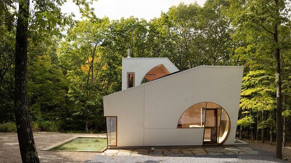 Steven Holl Architects: Ex of In House, Hudson Valley, Rhinebeck, 2016.