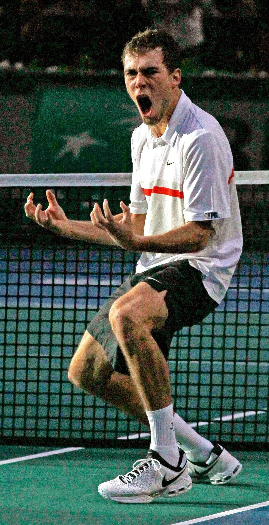 Tenista Jerzy Janowicz na turnaji Masters v Paříži