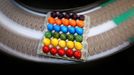 Dyed eggs roll on a conveyor belt in the Beham egg dye-works in Thannhausen, Germany, 30 March 2012. Its peak season at the dyeworks shortly before Easter. Around 180,000 eggs are boiled and dyed here daily. Photo: Karl-Josef Hildenbrand