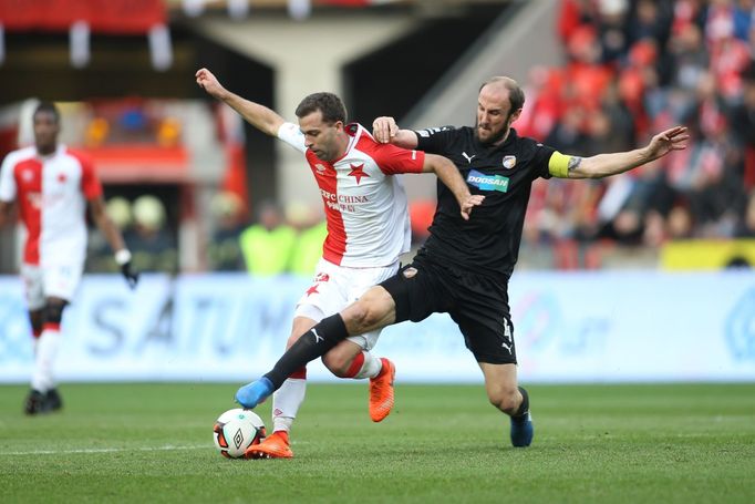 EPL, Slavia-Plzeň: Josef Hušbauer - Roman Hubník