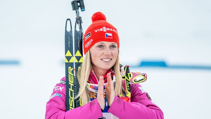 Eva Puskarčíková v Pokljuce vystoupila poprvé na stupně vítězů.