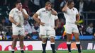 Rugby Union - England v Australia - IRB Rugby World Cup 2015 Pool A - Twickenham Stadium, London, England - 3/10/15England's Chris Robshaw (C) looks dejected at the end o