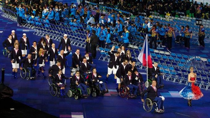 Český výprava na zahájení paralympiády