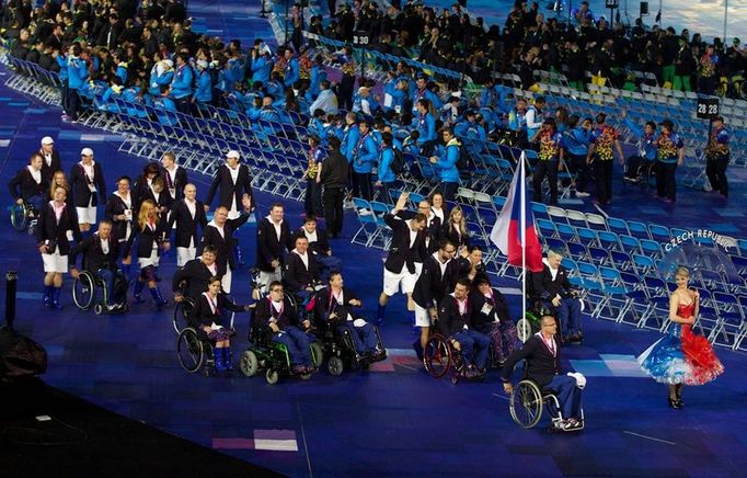 Český výprava na zahájení paralympiády