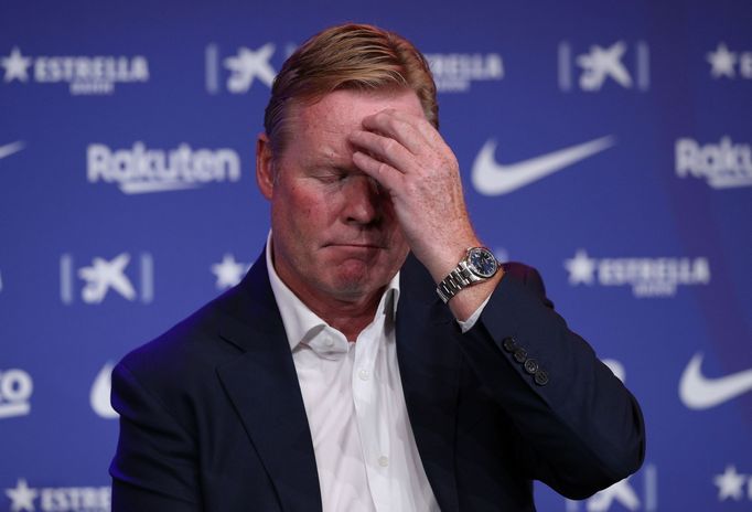 Ronald Koeman při uvedení do funkce trenéra fotbalové Barcelony