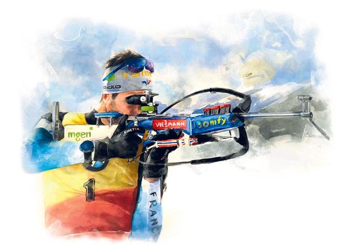 Martin Fourcade (ilustrace z knihy).