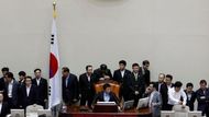 Bitka v jihokorejském parlamentu
