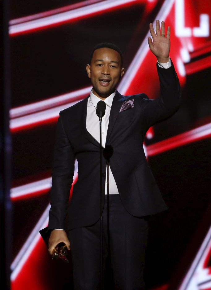 John Legend accepts the award for top radio song for &quot;All of Me&quot; at the 2015 Billboard Music Awards in Las Vegas