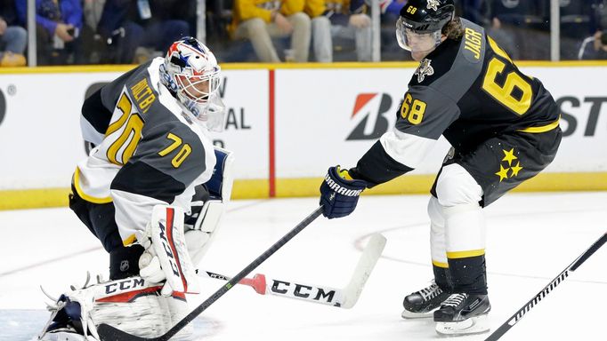 NHL: All Star Game 2016 - Braden Holtby (Metropolitní divize) a Jaromír Jágr (Atlantická divize)