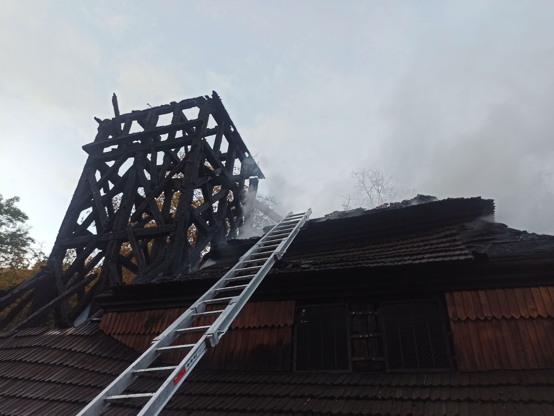 Kostel sv. Michaela - požár
