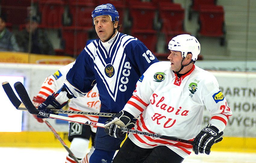 Oslavy 80 let karlovarského hokeje (Kamenskij a Vachovec)