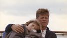 Former United States President John F. Kennedy sits on a yacht with his daughter Caroline off Hyannis Port, Massachusetts, in this handout image taken on August 25, 1963.