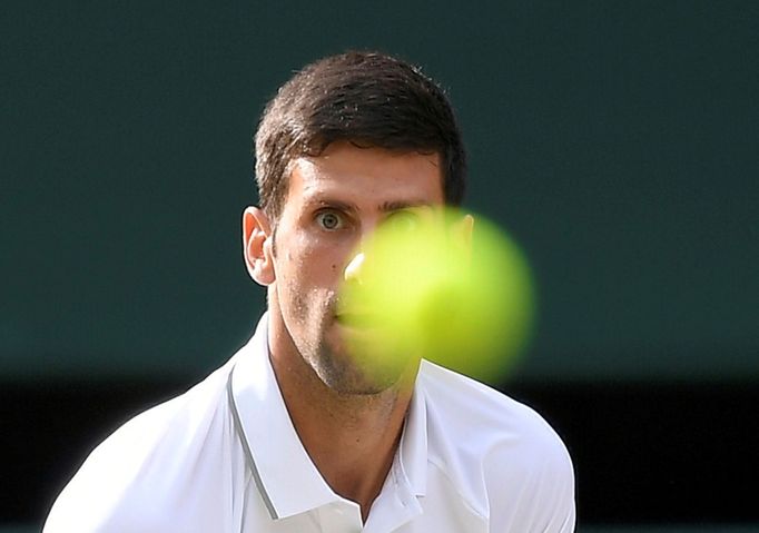 Novak Djokovič ve finále Wimbledonu 2019