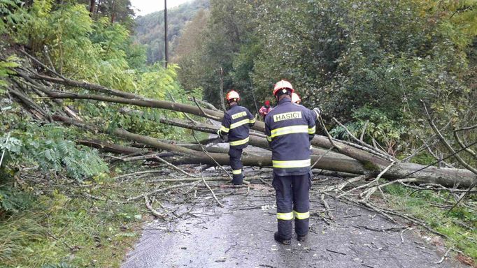 Čtvrteční zásah hasičů v Herolticích na Blanensku.