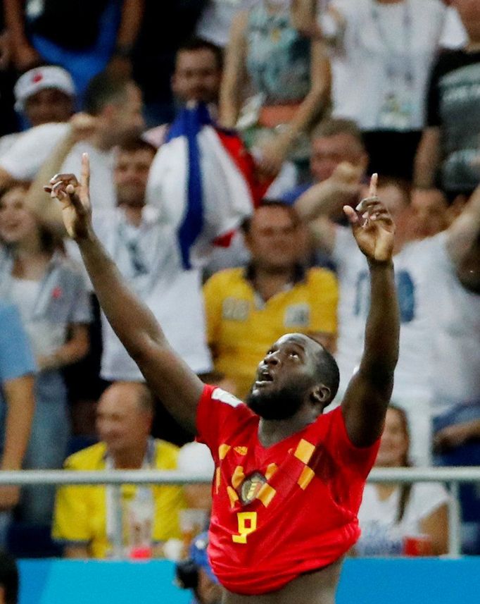 Romelu Lukaku po zápase Belgie - Japonsko na MS 2018