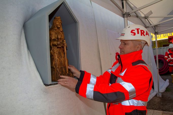 Geologický průzkum pro metro D - lokalita OL1 na rohu ulic Na Strži a Antala Staška.