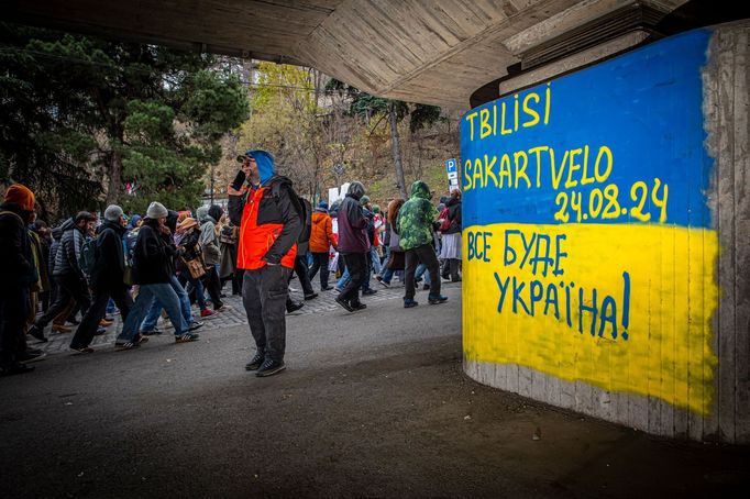 Protesty v Gruzii.