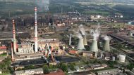 Ocelárna Mittal Steel Ostrava z ptačí perspektivy.