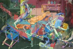 Malíř Michael Rittstein vystavuje své groteskní alegorie v Galerii Václava Špály