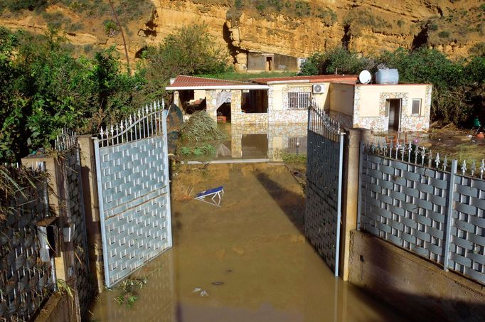 A view of the flooded house where nine people lost their lives in Casteldaccia, near Palermo.