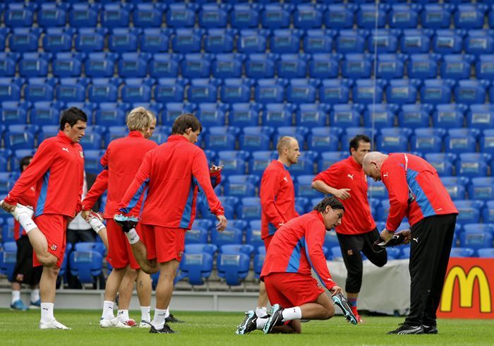 trénink fotbalistů v Basileji