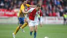 Jan Řezníček a Lukáš Provod v zápase 22. kola Slavia - Opava