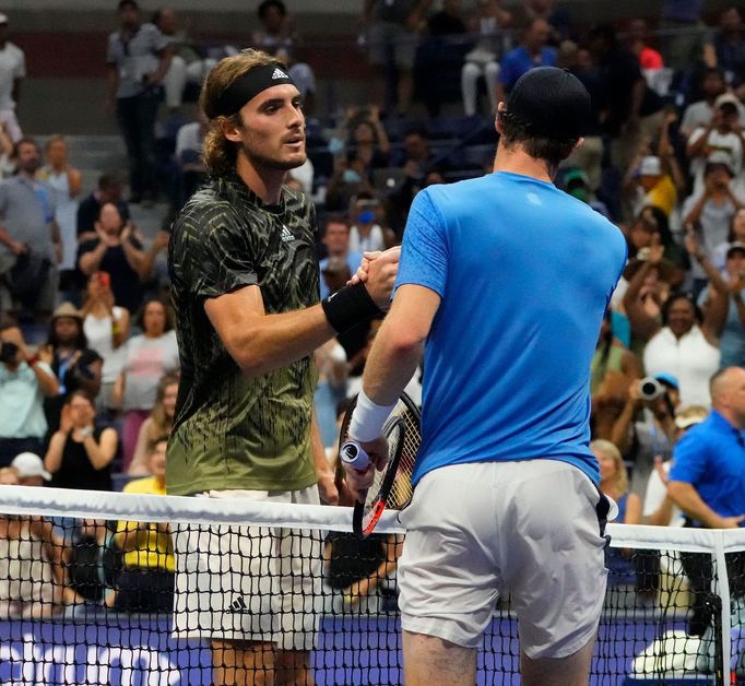 US Open 2021, 1. kolo (Stefanos Tsitsipas, Andy Murray)