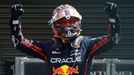 Max Verstappen z Red Bullu slaví triumf ve sprintu v rámci Velké ceny Belgie formule 1