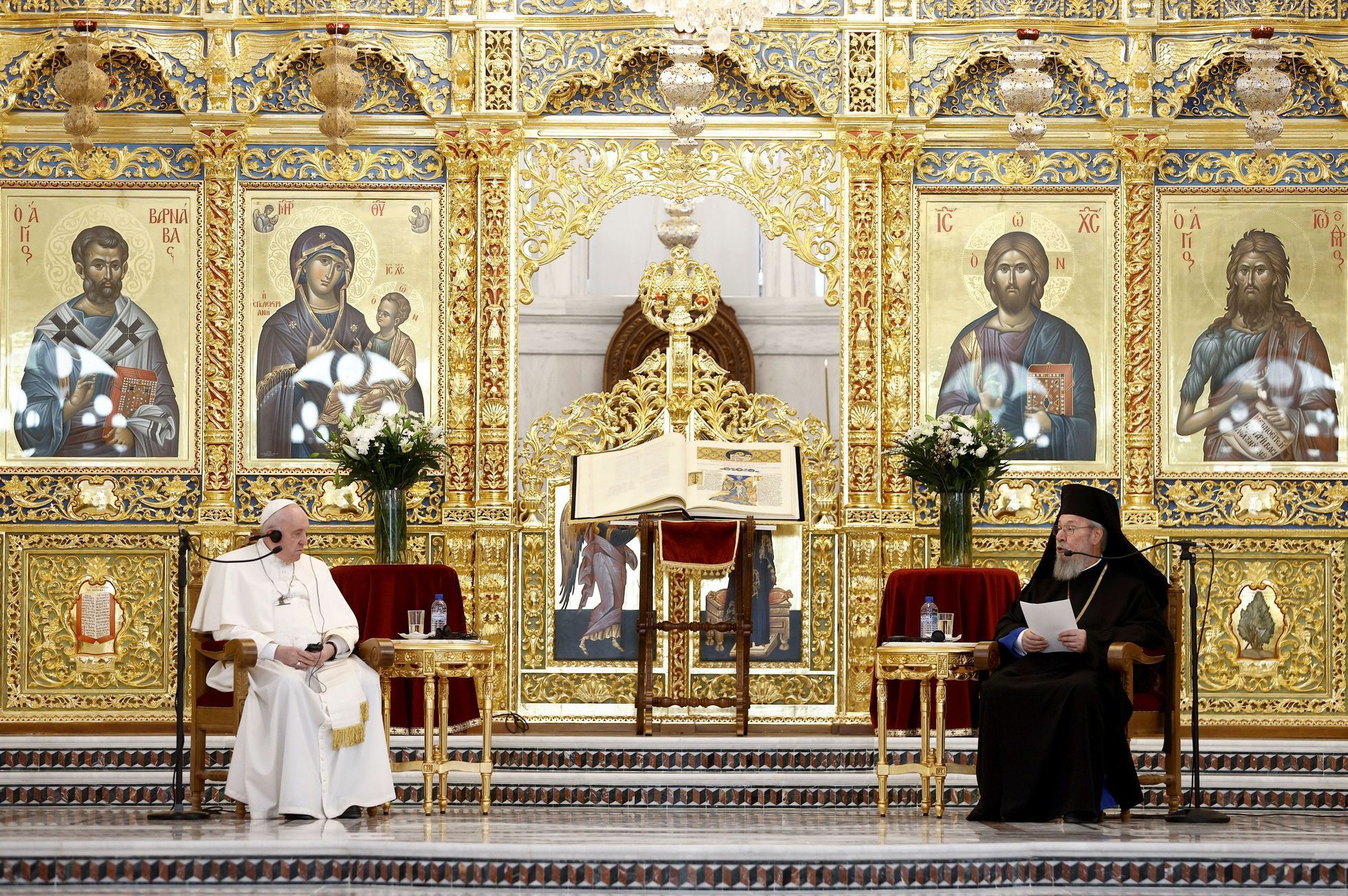papež František Kypr, návštěva, církev, Chrysostomos II., pravoslaví, římskokatolická církev