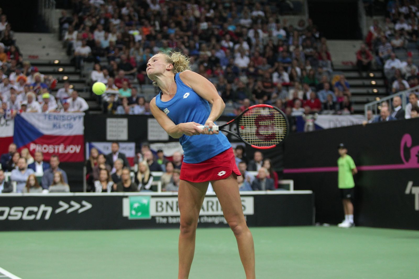 Kateřina Siniaková ve finále Fed Cupu 2018 Česko - USA