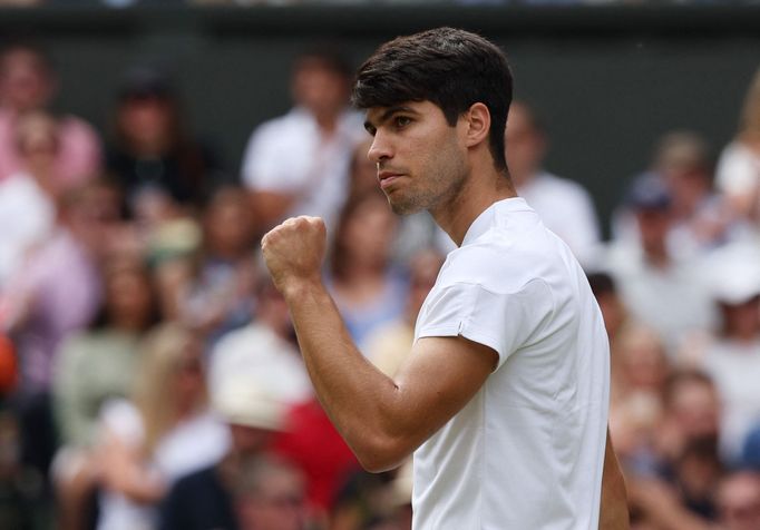 Carlos Alcaraz ve finále Wimbledonu