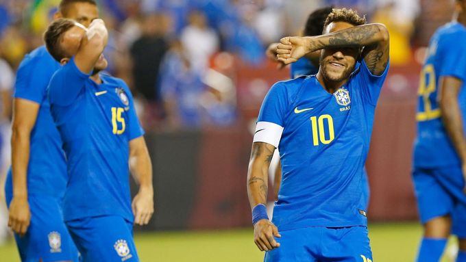 fotbal, příprava, Brazílie - Salvador, Neymar