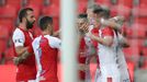 Slávistická radost v zápase 5. kola FL Slavia - Liberec