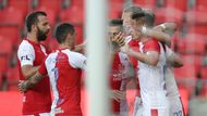 Fotbalisté Slavie vyhráli v utkání pátého kola první ligy nad Libercem 1:0.