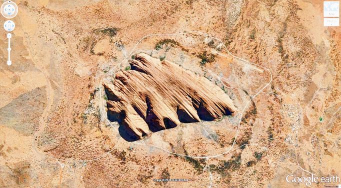 Reprofoto (výřez) z mapovací satelitní služby Google Earth, kterou provozuje americká společnost Google LLC.